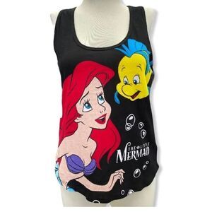 Disney Black and Red Tank Top Large Mermaid